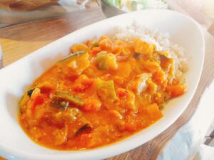 野菜だけで作るVeganカレー。
