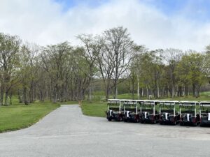 カートが並ぶスタート地点